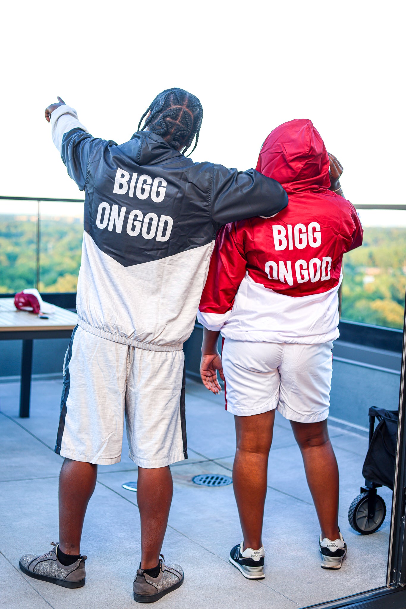 BIGG ON GOD Windbreaker Jacket & Short Set